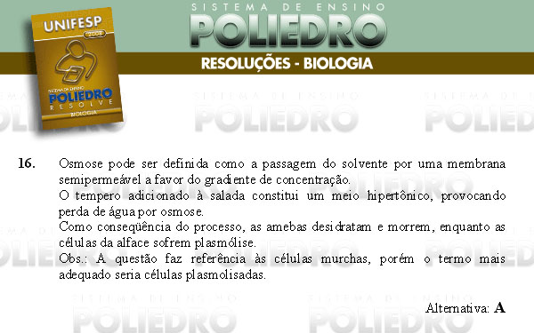 Questão 16 - Conhecimentos Gerais - UNIFESP 2008