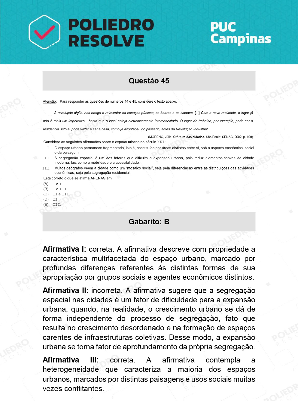 Questão 45 - Direito - PUC-Campinas 2022