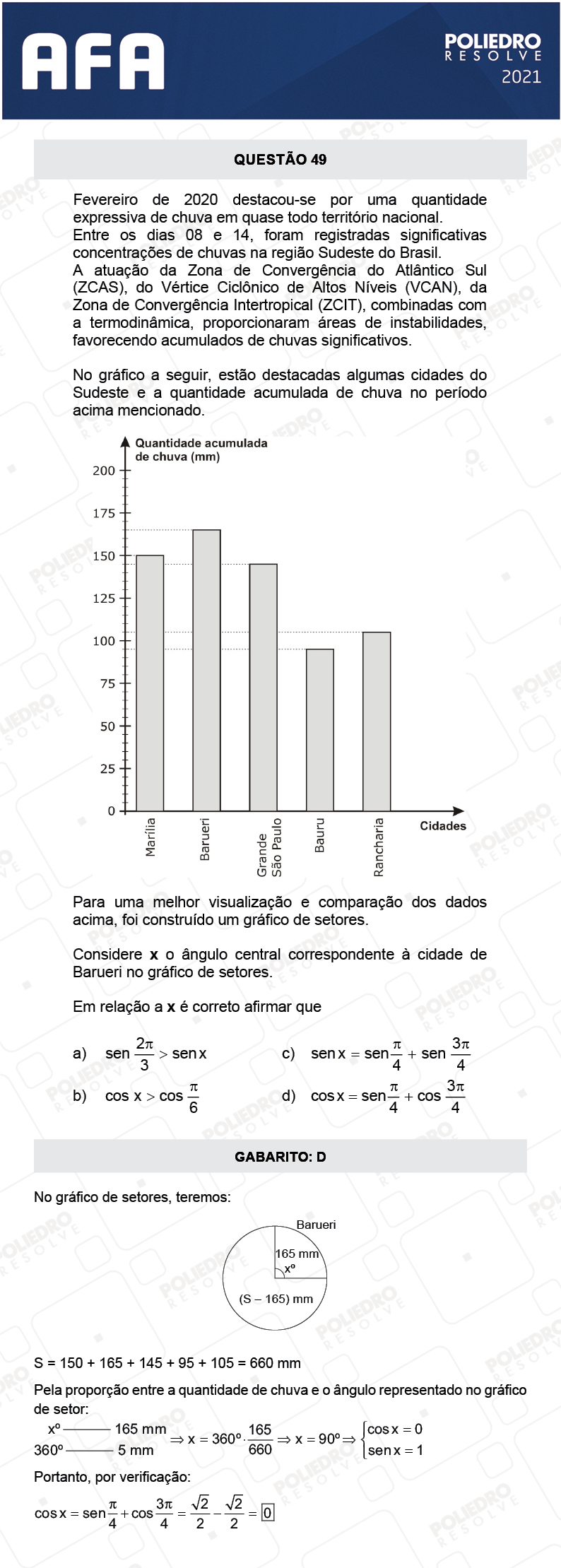 Questão 49 - Prova Modelo A - AFA 2021