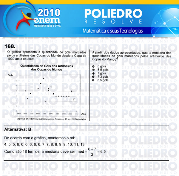 Questão 168 - Domingo (Prova rosa) - ENEM 2010