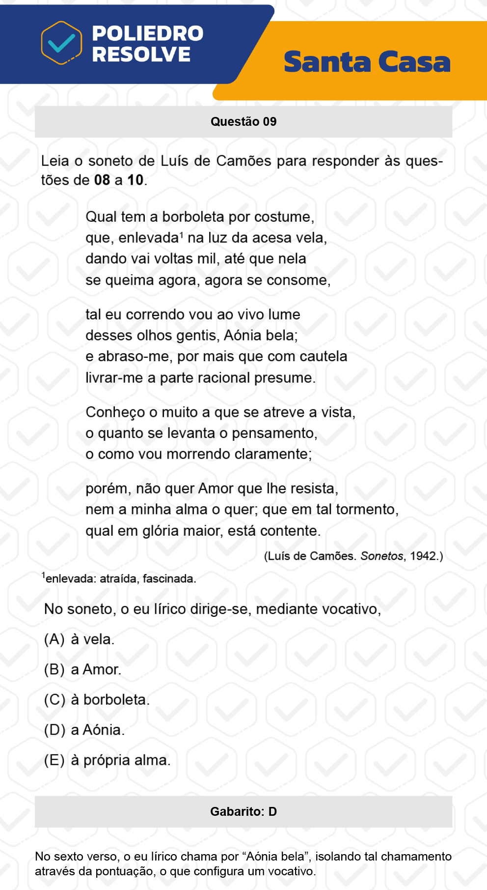 Questão 9 - 1º Dia - SANTA CASA 2023