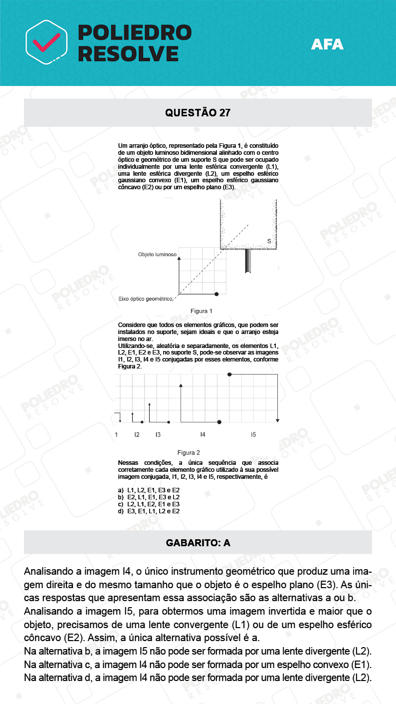 Questão 27 - Prova Modelo A - AFA 2022