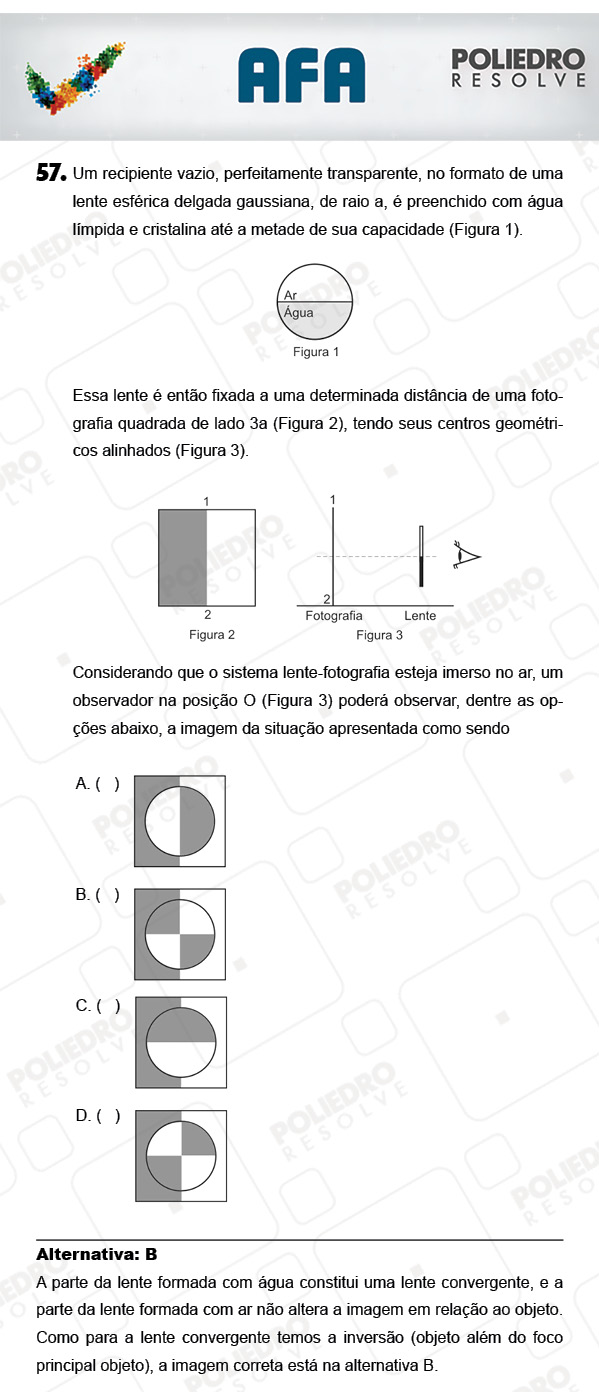 Questão 57 - Prova Modelo A - AFA 2018