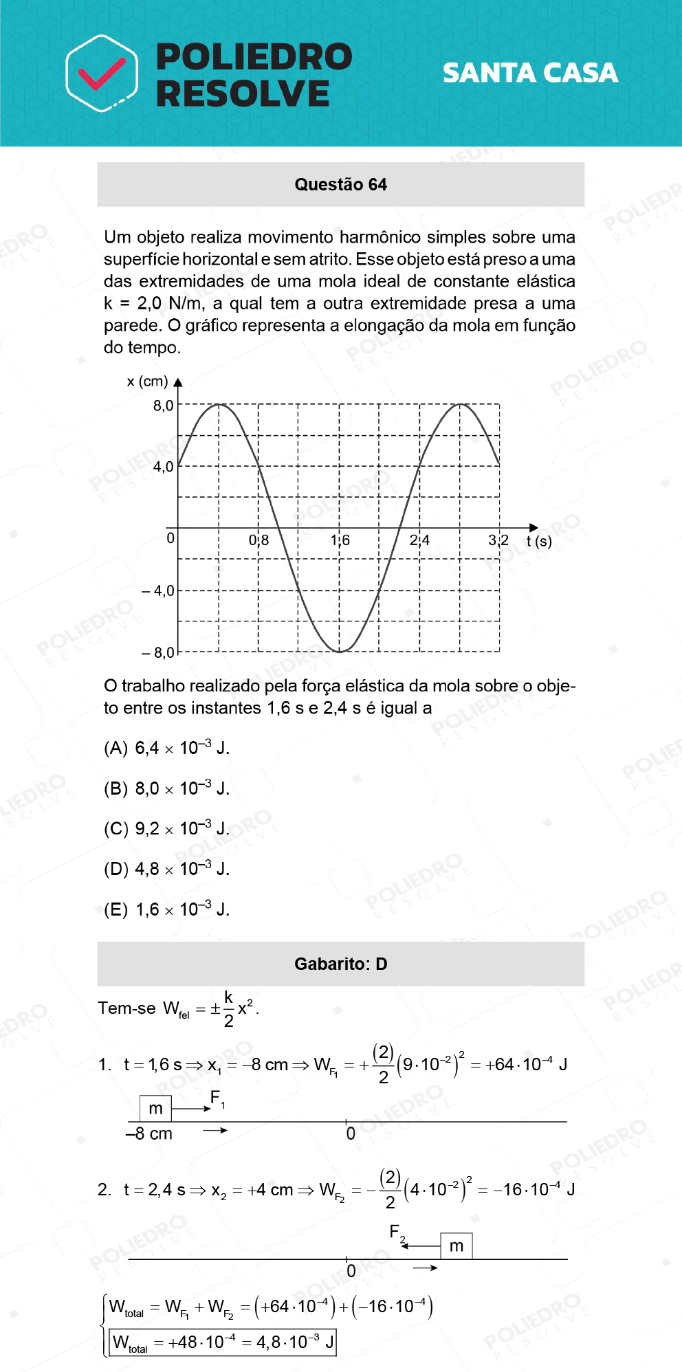 Questão 64 - 1º Dia - SANTA CASA 2022