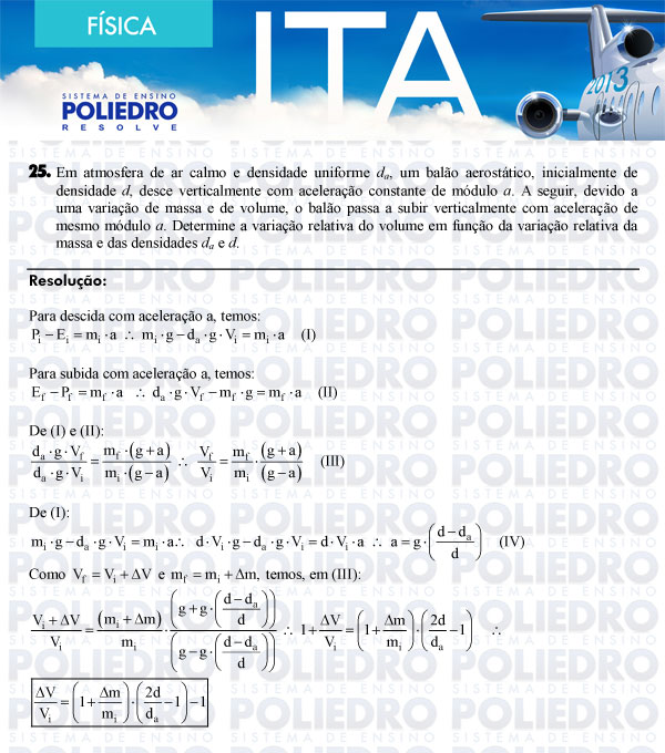 Dissertação 25 - Física - ITA 2013