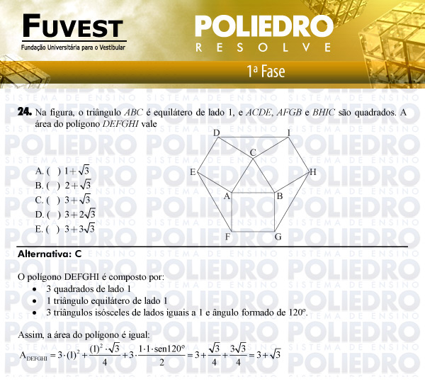 Questão 24 - 1ª Fase - FUVEST 2011