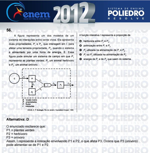 Questão 56 - Sábado (Prova azul) - ENEM 2012