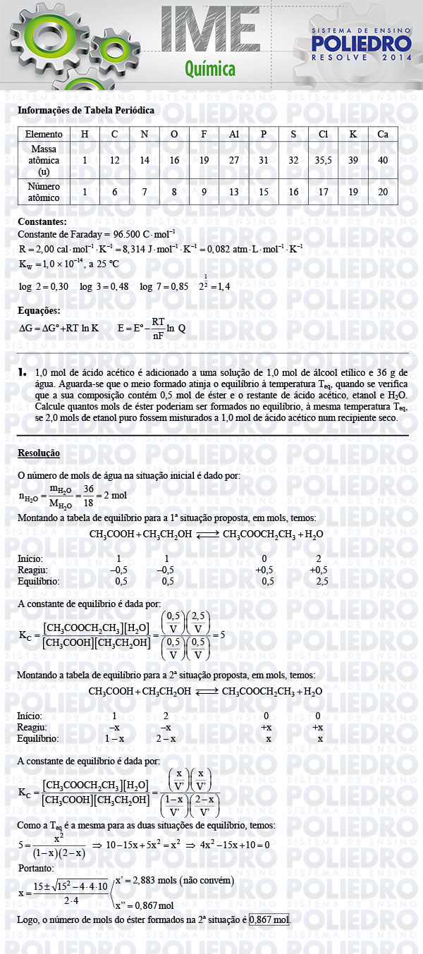 Dissertação 1 - Química - IME 2014