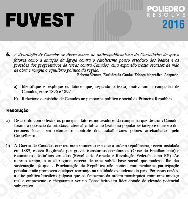 Dissertação 6 - 2ª Fase - 3º Dia - FUVEST 2016