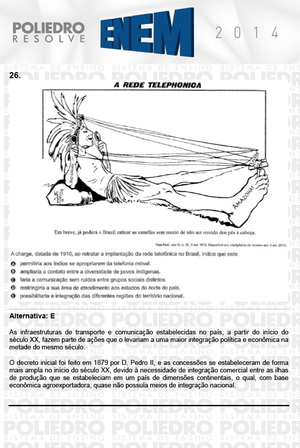 Questão 26 - Sábado (Prova Rosa) - ENEM 2014