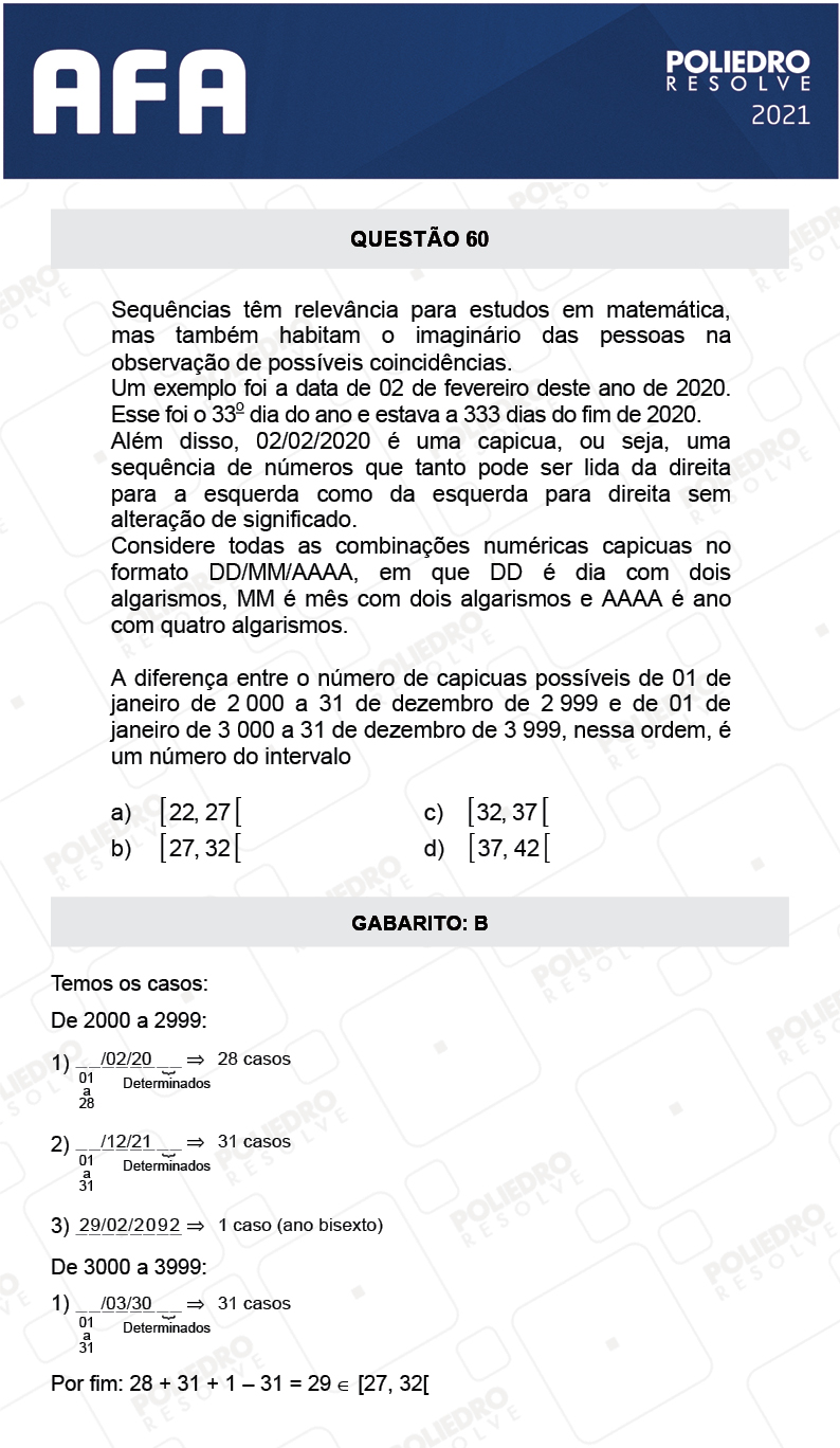 Questão 60 - Prova Modelo A - AFA 2021