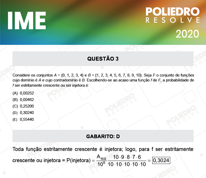 Questão 3 - 1ª Fase - IME 2020