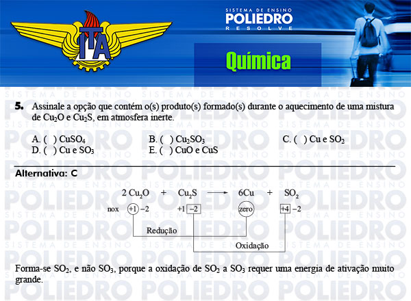 Questão 5 - Química - ITA 2014