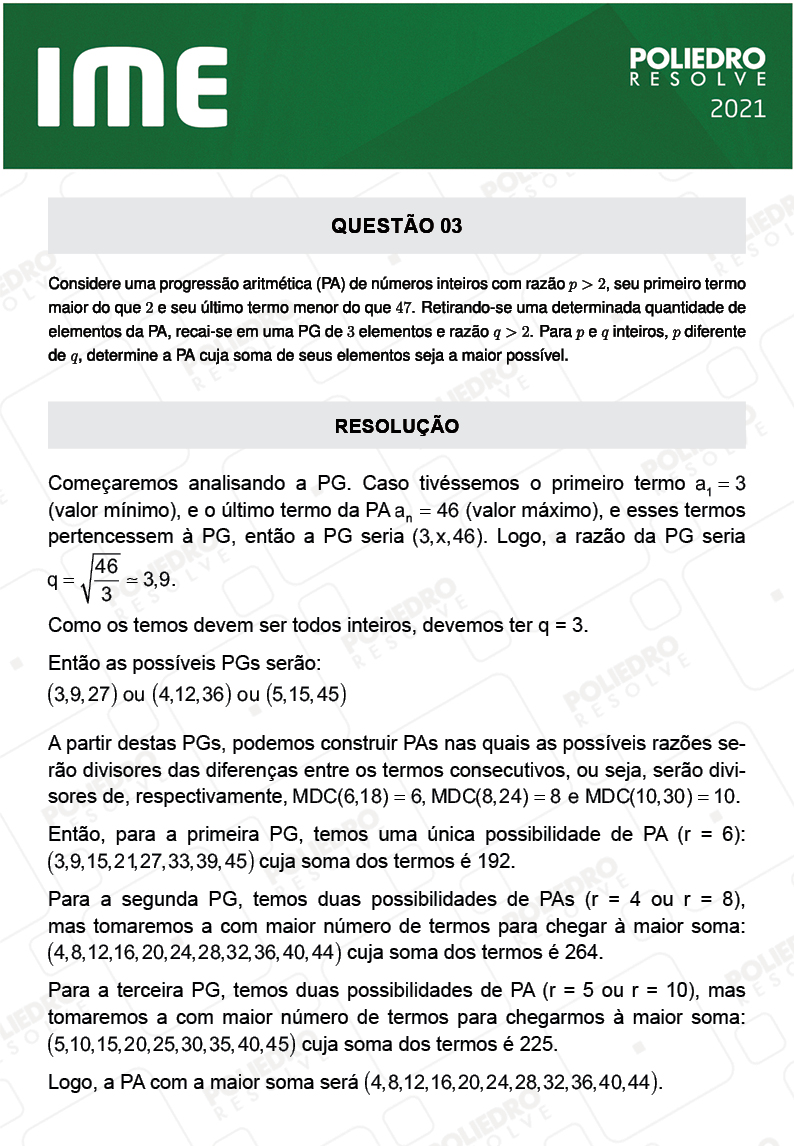 Dissertação 3 - 2ª Fase - Matemática - IME 2021