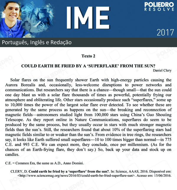 Texto 2 - Português e Inglês - IME 2017