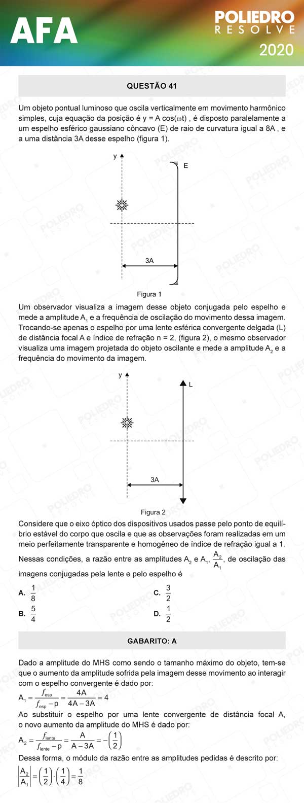 Questão 41 - Prova Modelo C - AFA 2020