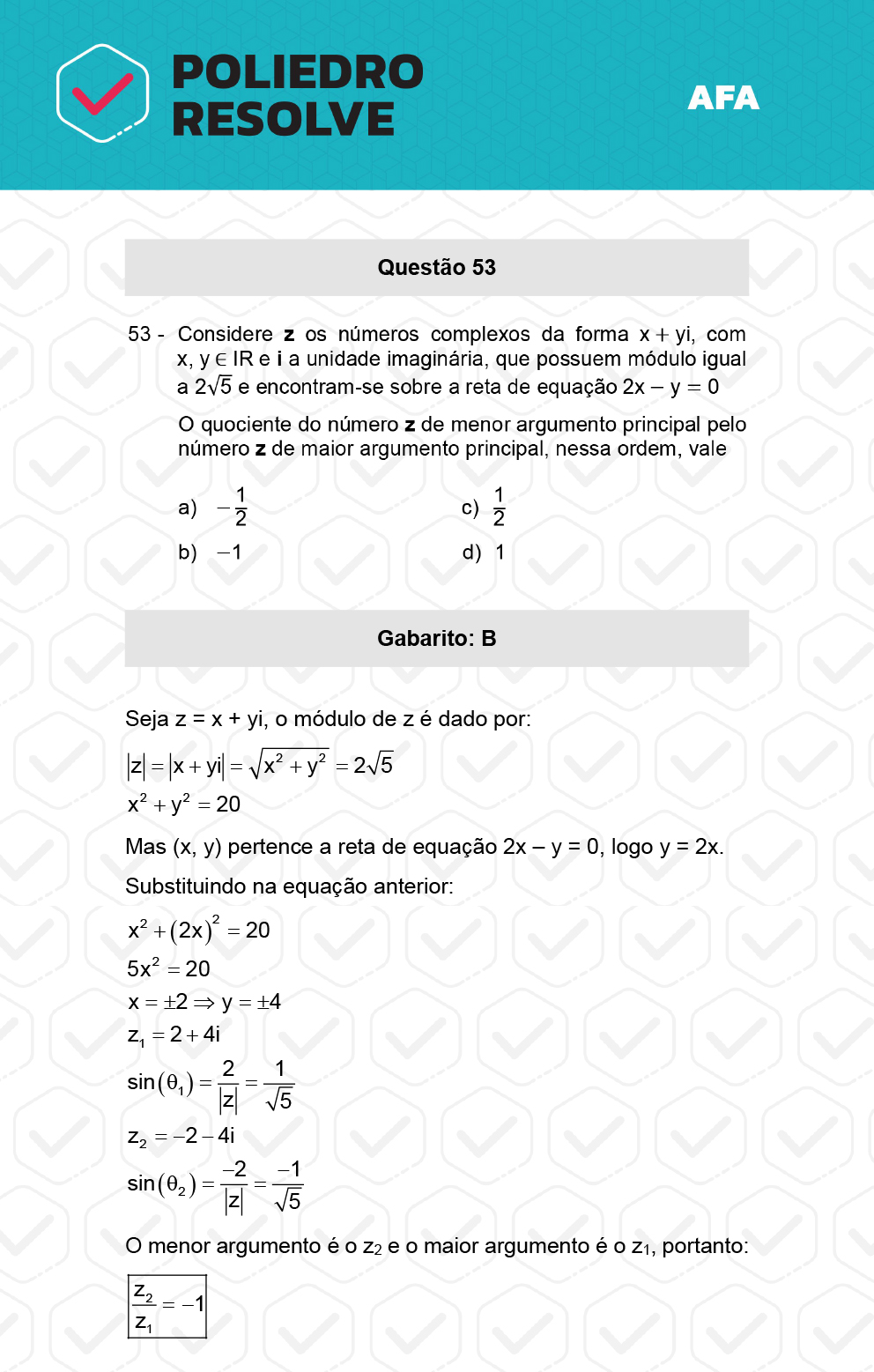 Questão 53 - Prova Modelo A - AFA 2023