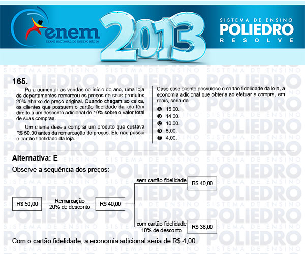 Questão 165 - Domingo (Prova Cinza) - ENEM 2013