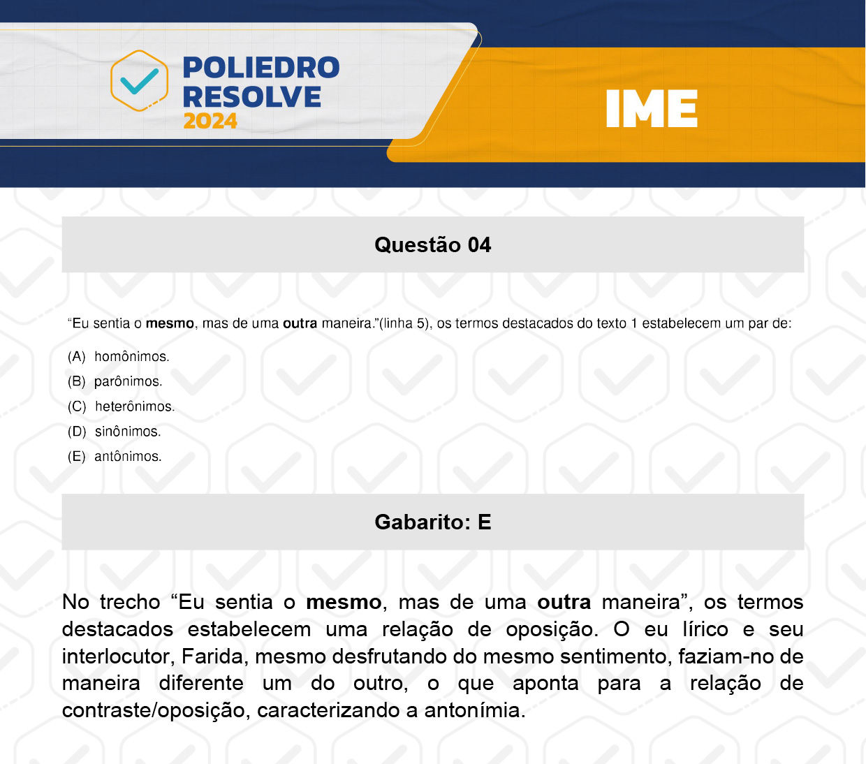 Questão 4 - 2ª Fase - 4º Dia - IME 2024