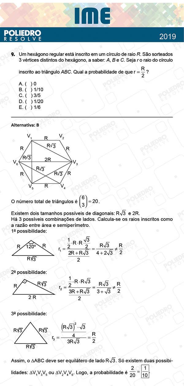 Questão 9 - 1ª Fase - IME 2019