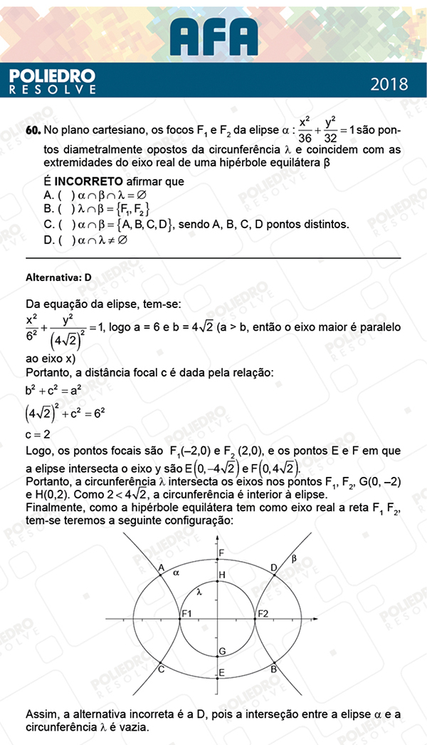 Questão 60 - Prova Modelo B - AFA 2019