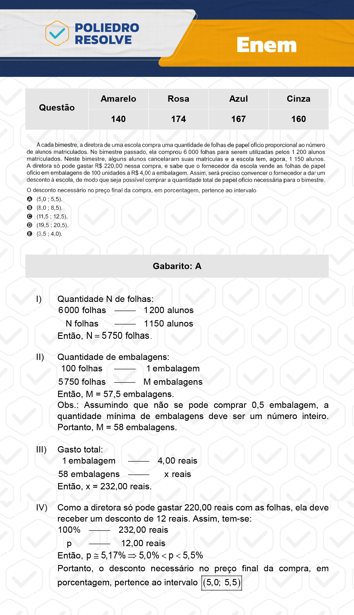 Questão 70 - Dia 2 - Prova Cinza - Enem 2023