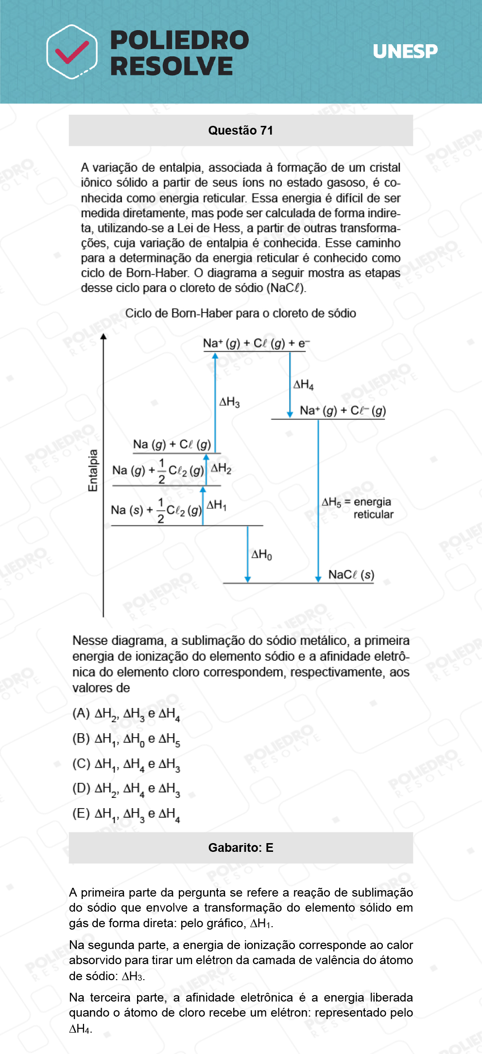 Questão 71 - 1ª Fase - Biológicas - UNESP 2022