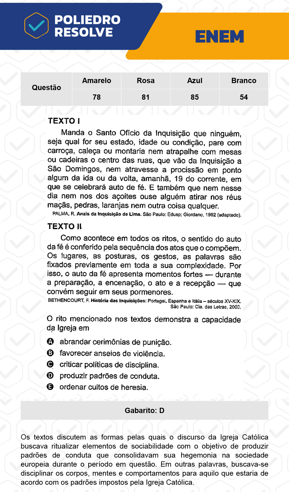 Questão 85 - 1º Dia - Prova Azul - ENEM 2022