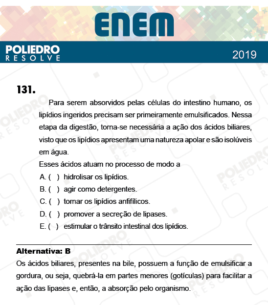 Questão 131 - 2º Dia - Prova CINZA - ENEM 2018