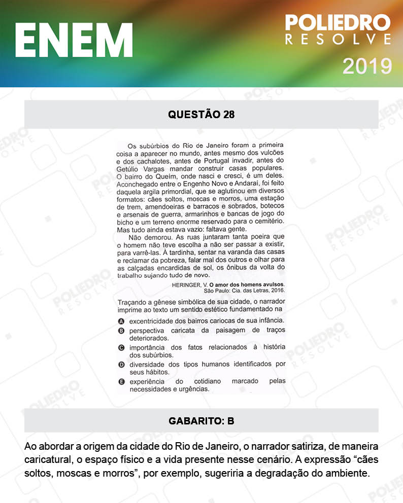 Questão 28 - 1º DIA - PROVA AZUL - ENEM 2019