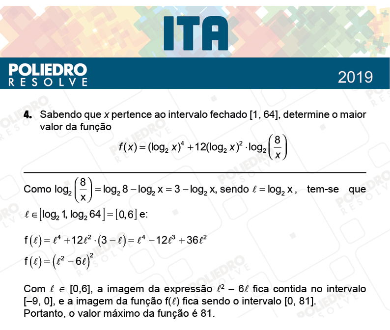 Dissertação 4 - 2ª Fase - 1º Dia - MAT / QUI - ITA 2019