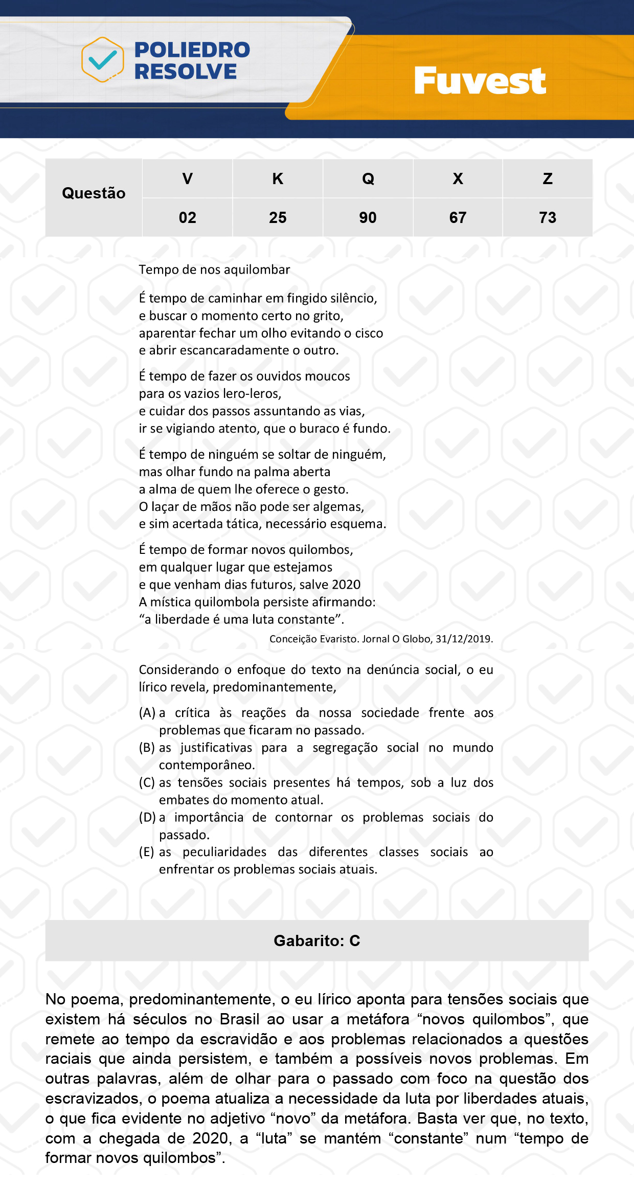 Questão 2 - 1ª Fase  - Prova V - FUVEST 2024