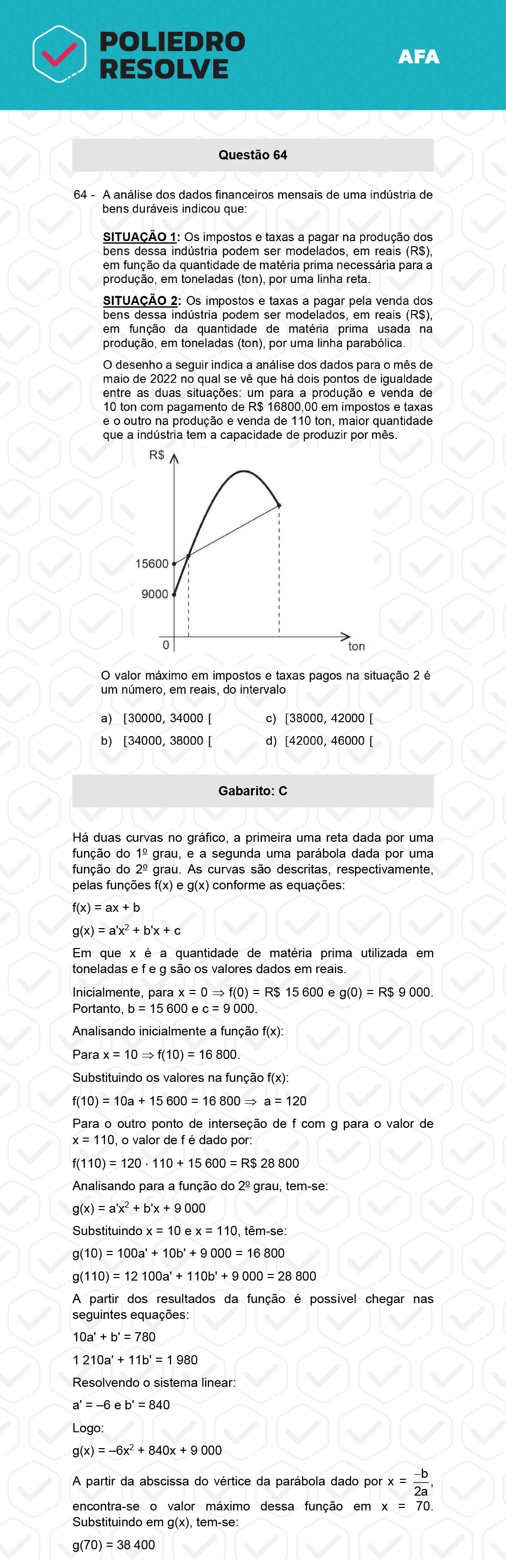 Questão 64 - Prova Modelo A - AFA 2023