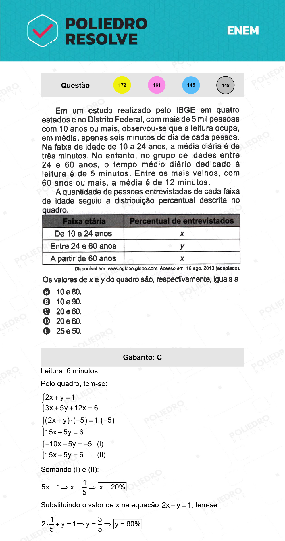 Questão 145 - 2º Dia - Prova Azul - ENEM 2021