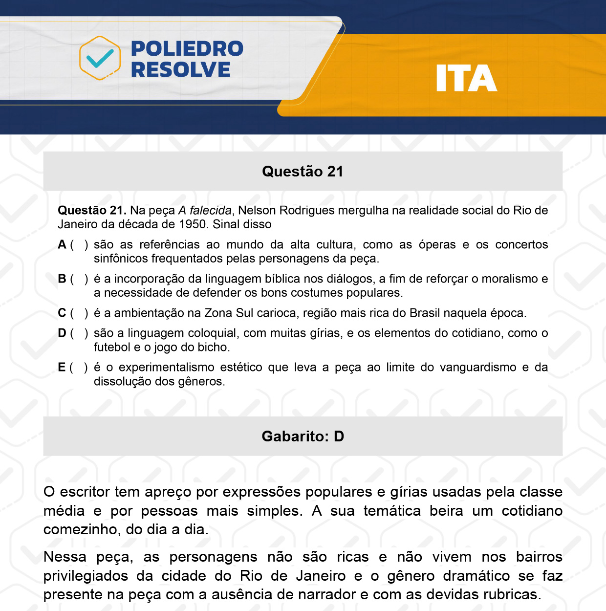 Questão 21 - 1ª Fase - ITA 2024