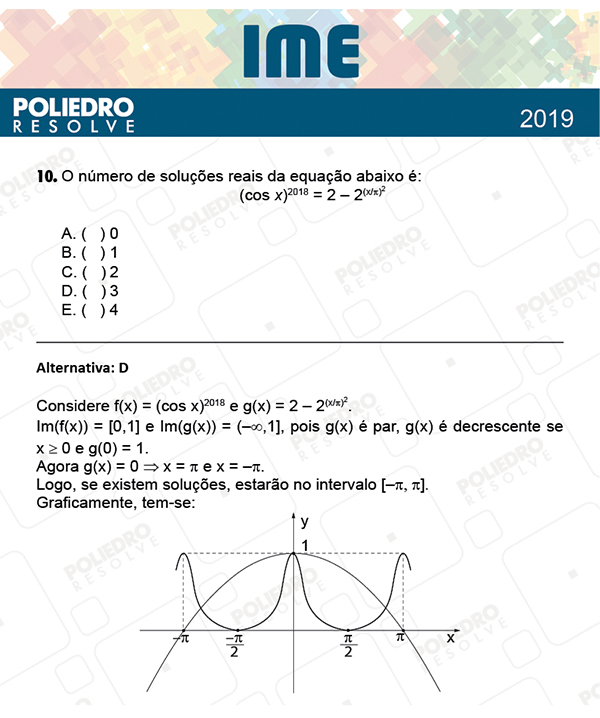 Questão 10 - 1ª Fase - IME 2019