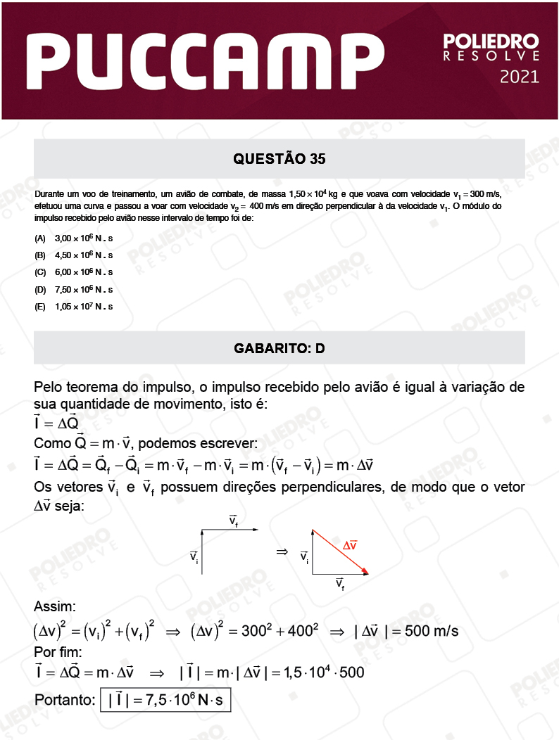 Questão 35 - MEDICINA - PUC-Campinas 2021