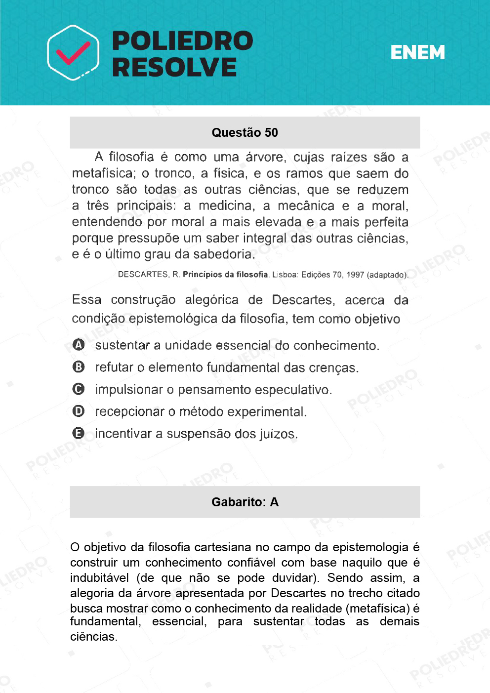 Questão 50 - 1º Dia - Prova Amarela - ENEM 2021