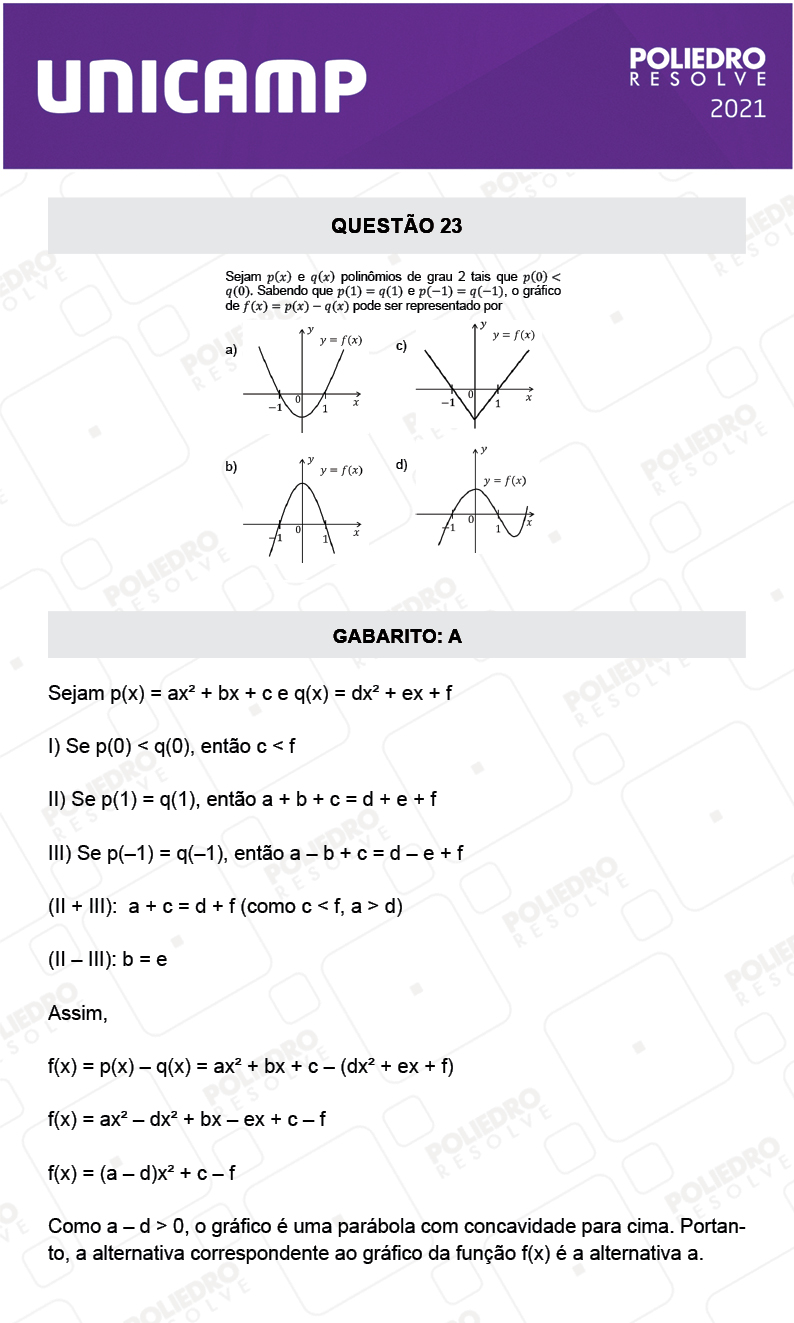 Questão 23 - 1ª Fase - 1º Dia - E e G - UNICAMP 2021