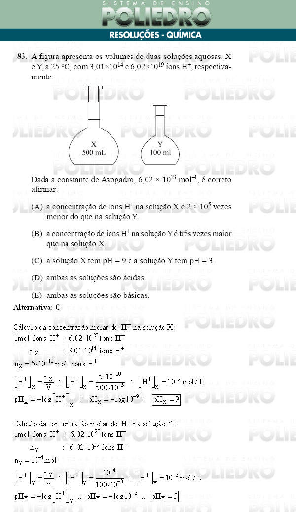 Questão 83 - Conhecimentos Gerais - UNIFESP 2009