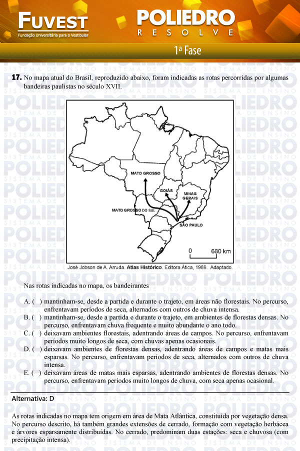 Questão 17 - 1ª Fase - FUVEST 2012
