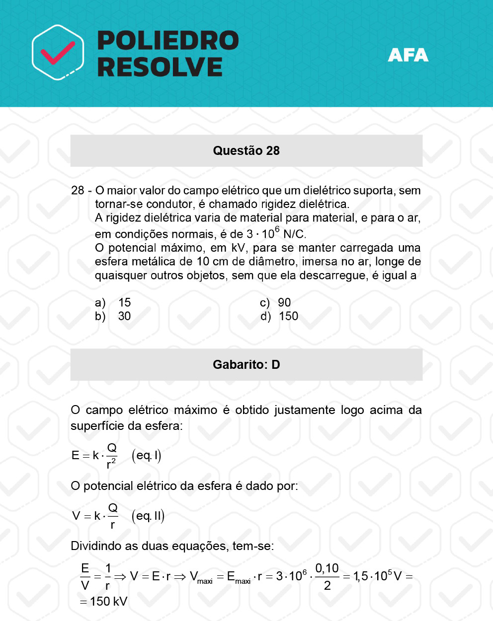 Questão 28 - Prova Modelo A - AFA 2023