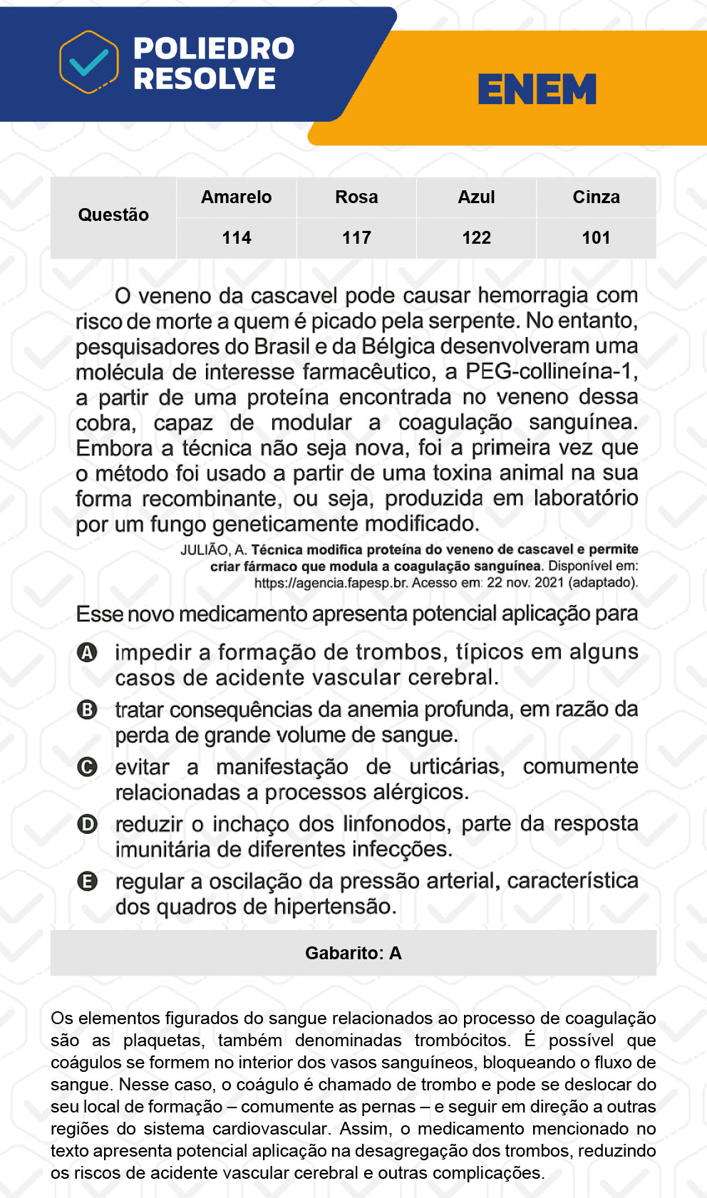 Questão 114 - 2º Dia - Prova Amarela - ENEM 2022