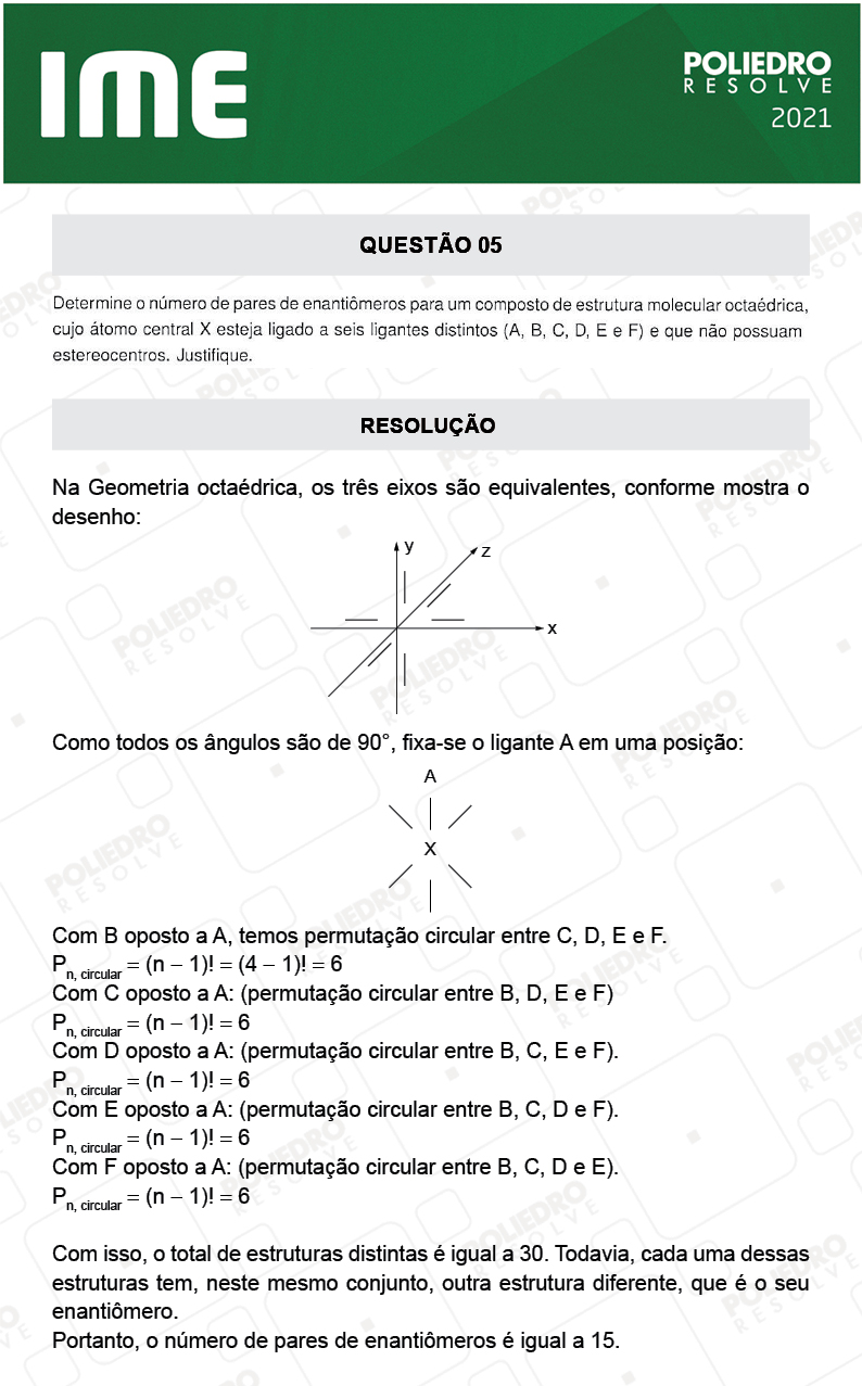 Dissertação 5 - 2ª Fase - Química - IME 2021