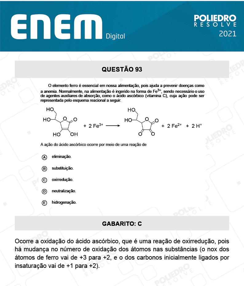 Questão 93 - 2º Dia - Prova Rosa - ENEM DIGITAL 2020