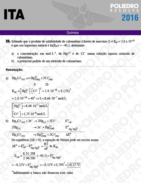 Dissertação 23 - Química - ITA 2016