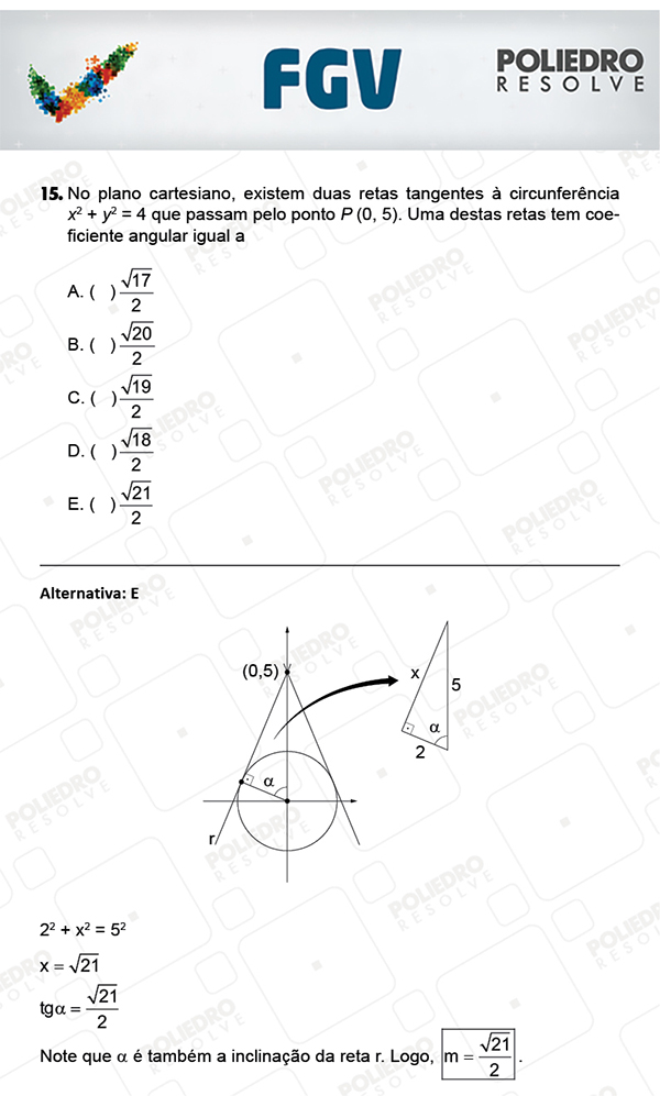 Questão 15 - Objetivas - FGV 2018