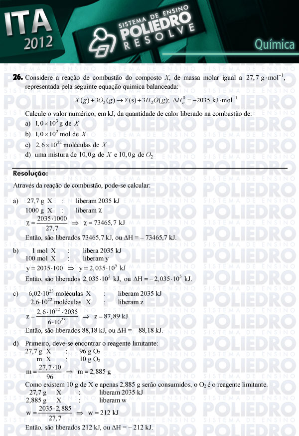 Dissertação 26 - Química - ITA 2012