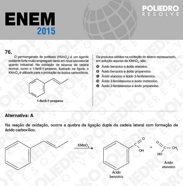 Questão 76 - Sábado (Prova Branca) - ENEM 2015