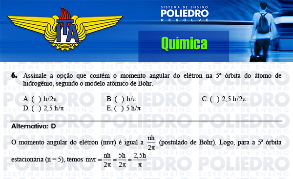 Questão 6 - Química - ITA 2014